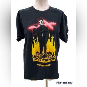 RARE The Weeknd XO Shirt Starboy Anarchy Crucifix Fire Skull